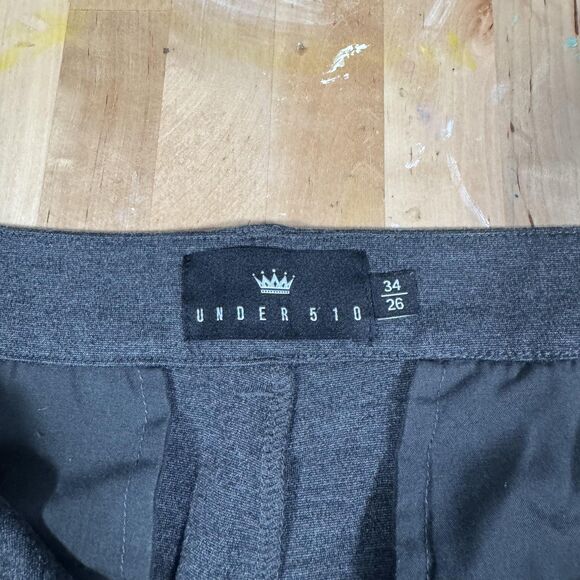 Under 510 Pants Mens 34x26 Gray Cuffed Jogger Chino Stretch Casual tapered golf - Picture 3 of 11